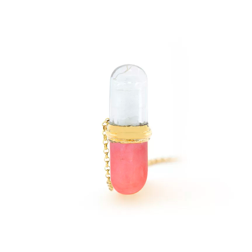 imagem do produto Gargantilha cpsulas do bem calcednia rosa