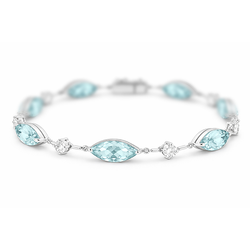 imagem do produto Pulseira Riviera com �gua-marinha