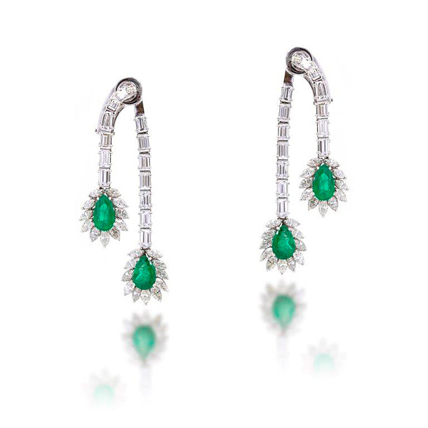 imagem do produto Brinco Esmeralda E Diamantes