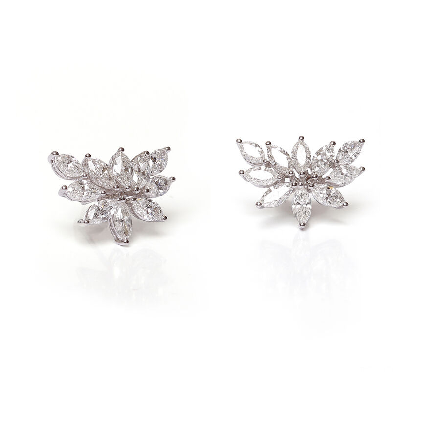 imagem do produto Brinco folha de Diamantes