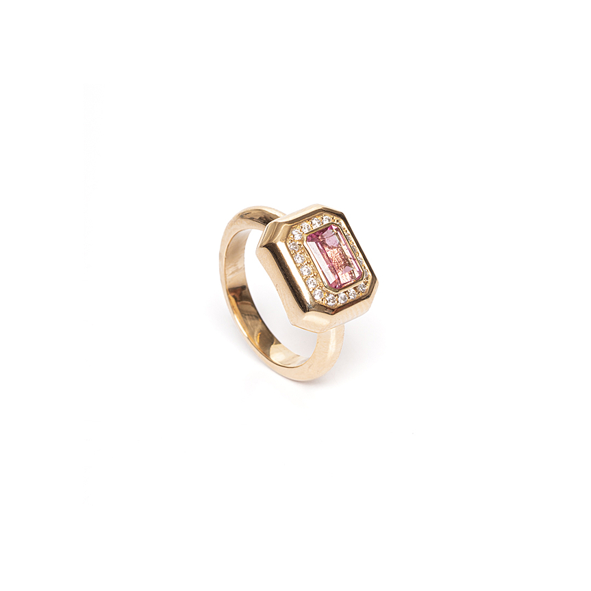 imagem do produto Anel Bold Turmalina Rosa