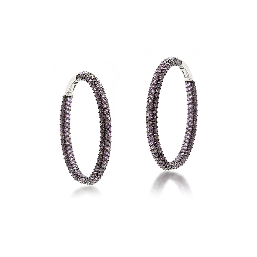 imagem do produto Argola Safira Rosa