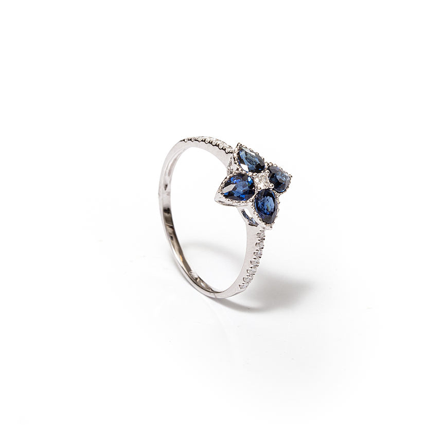 imagem do produto Anel Flor Safiras