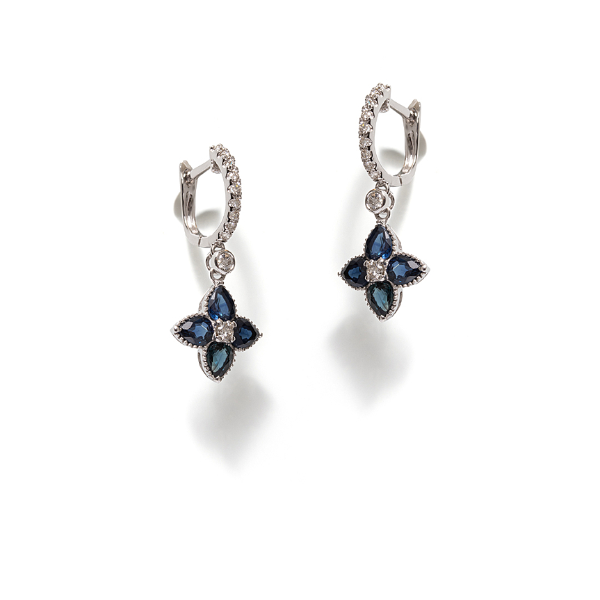 imagem do produto Argola Trevo Safiras