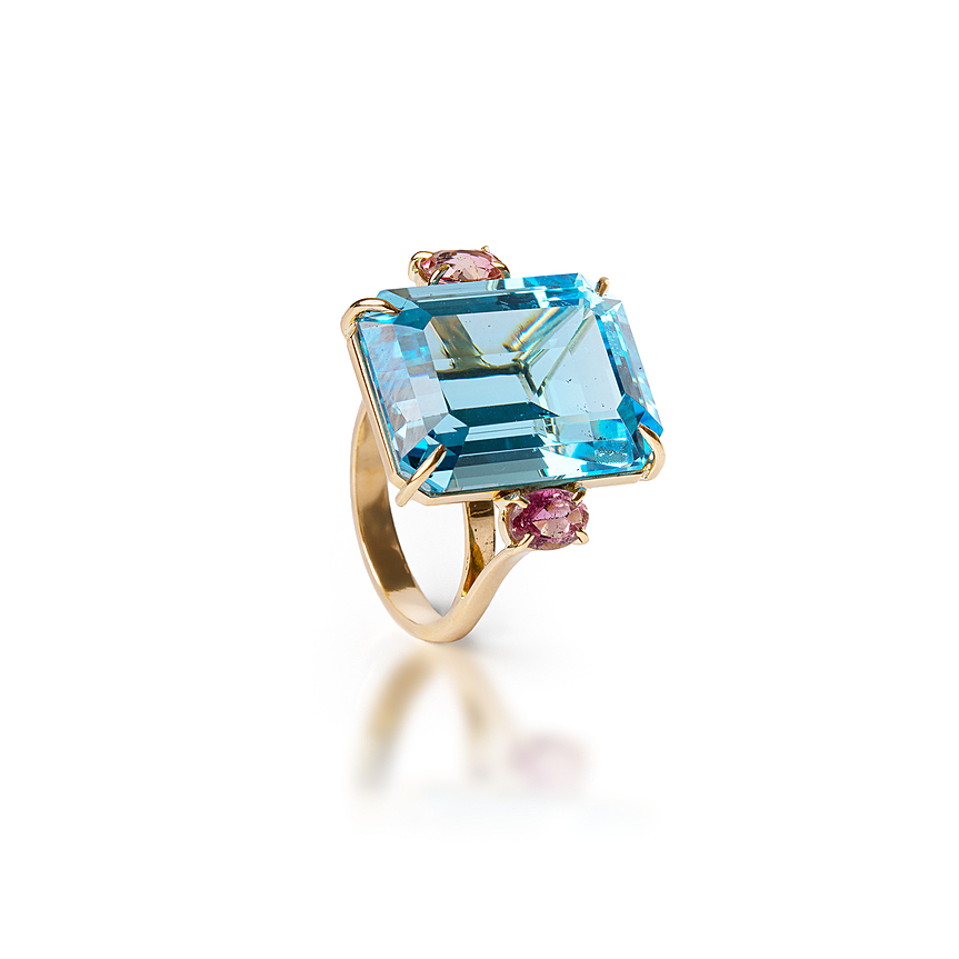 imagem do produto Anel Top�zio Azul