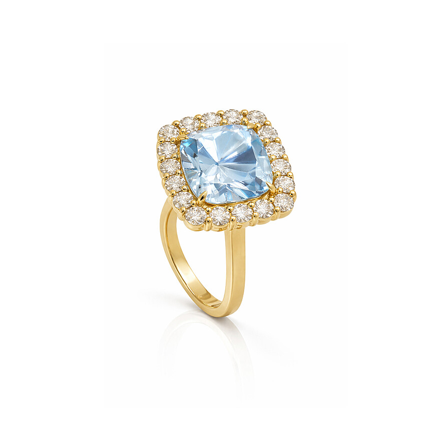 imagem do produto Anel Sky Cushion com Diamantes