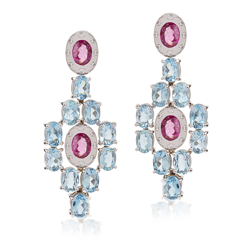 imagem do produto Brinco Bold Turmalina Rosa