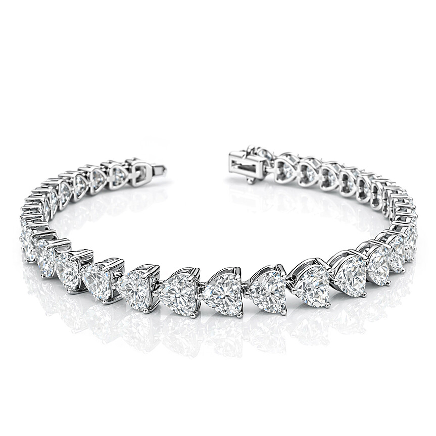 imagem do produto Pulseira Riviera 33 Cora��es de Diamantes GIA