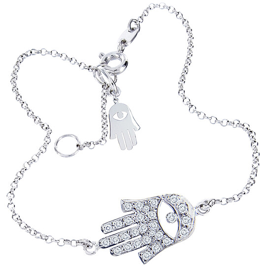 Pulseira Hamsa Diamante