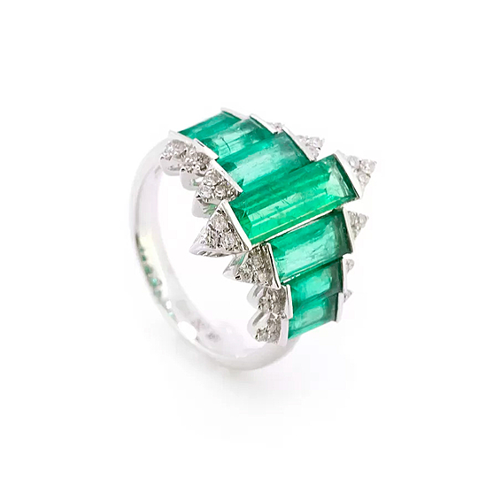 Anel Degradê Esmeraldas