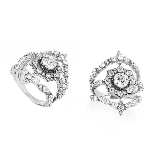 Anel Moldura Diamantes