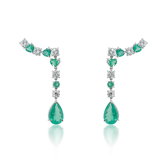 Brinco Gota Esmeralda