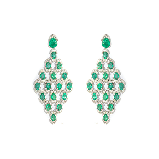 Brinco Esmeraldas e Diamantes