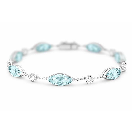 Pulseira Riviera com água-marinha