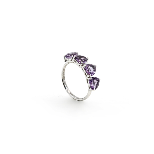 Aliança Coração com Ametista  2,59ct