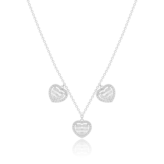 Gargantilha Corações Diamantes