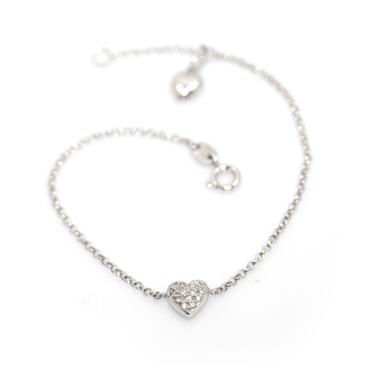 PULSEIRA MINI CORAO DE BRILHANTES