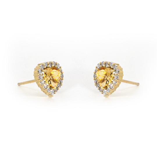 BRINCO CORAÇÃO CITRINO