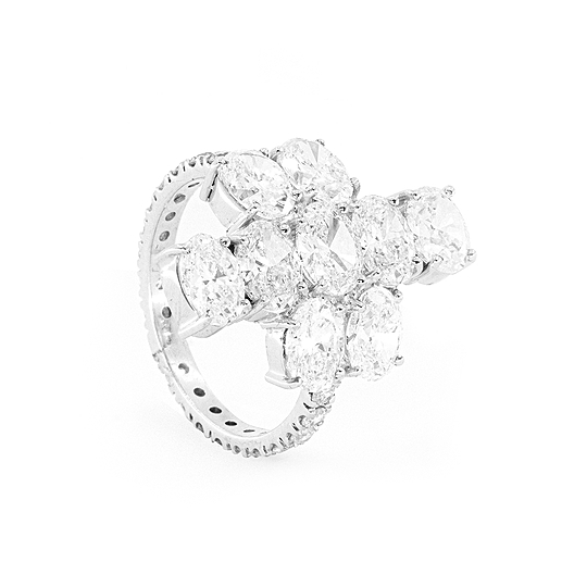 Anel Mosaico em Ouro 18K com Diamantes