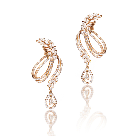 Brinco Folha Diamante