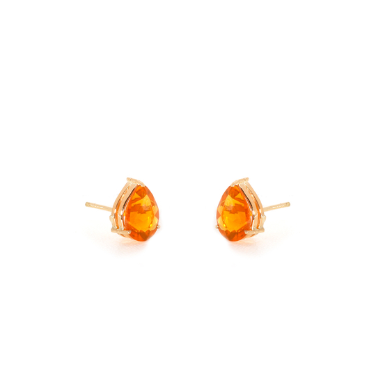 Brinco Solitrio Opala Laranja Gota 2,56 ct