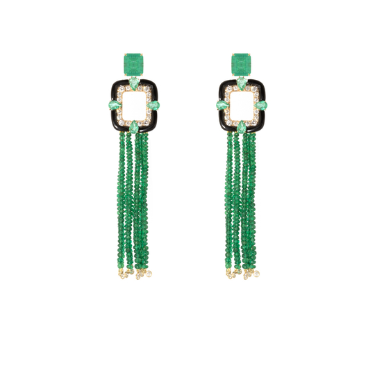 Brinco Esmeraldas, Diamantes e Ônix