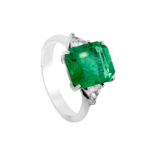 Anel Esmeraldas e Diamantes