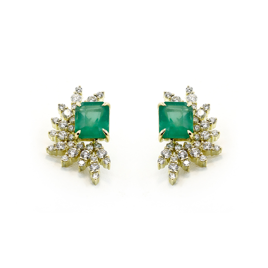 Brinco Esmeraldas e Diamantes