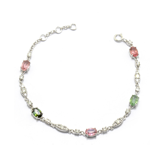 Pulseira Turmalinas e Diamantes