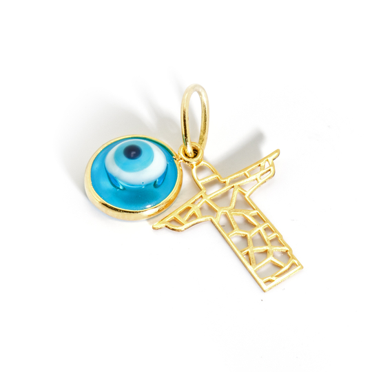 Pendentes Cristo Redentor e Olho Grego