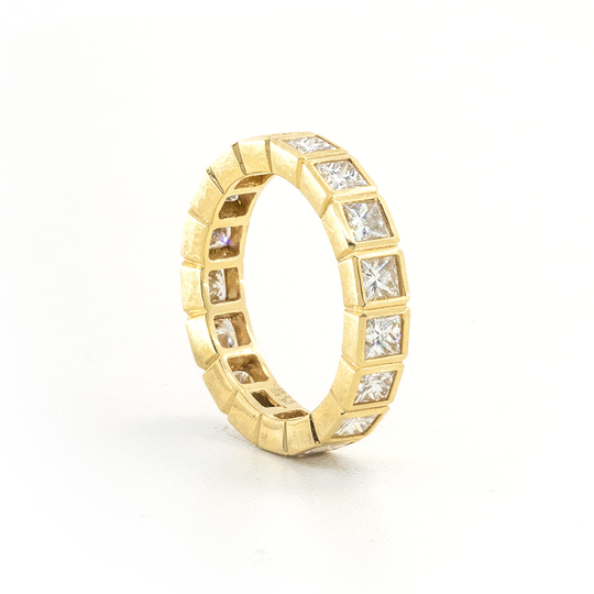 Aliança Diamantes Brilhantes Princess