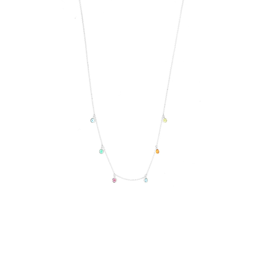 Gargantilha Esmeralda, Peridoto, Topázio, Citrino, e Turmalina