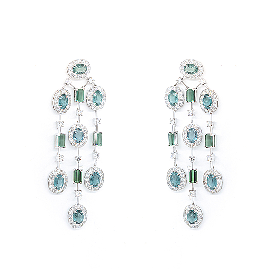 Brinco Franja Turmalinas