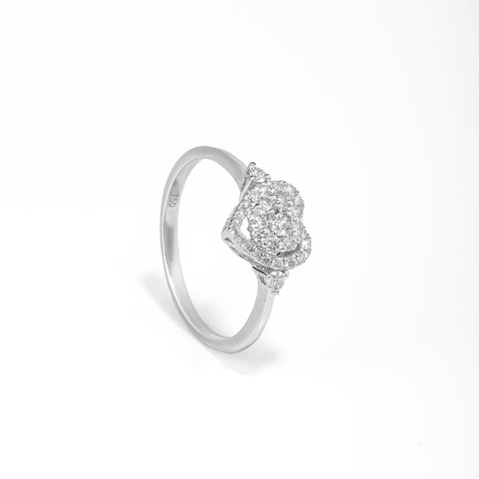 Anel Coração Diamantes