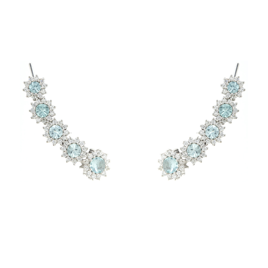 Brinco Cometa com 5 Turmalinas Paraíba e Brilhantes