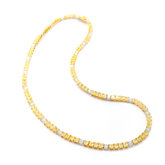 Gargantilha Riviera Brilhantes Amarelos e Brancos