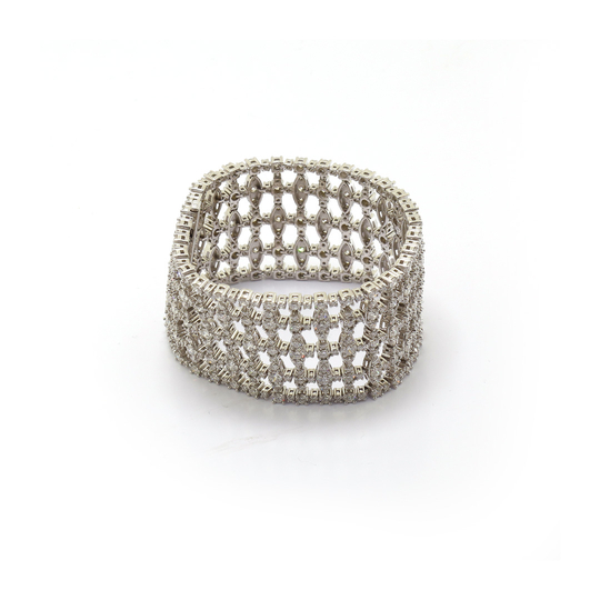 Pulseira Malha Navetes de Diamantes