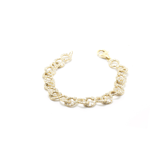 Pulseira Monograma Sara com Diamantes