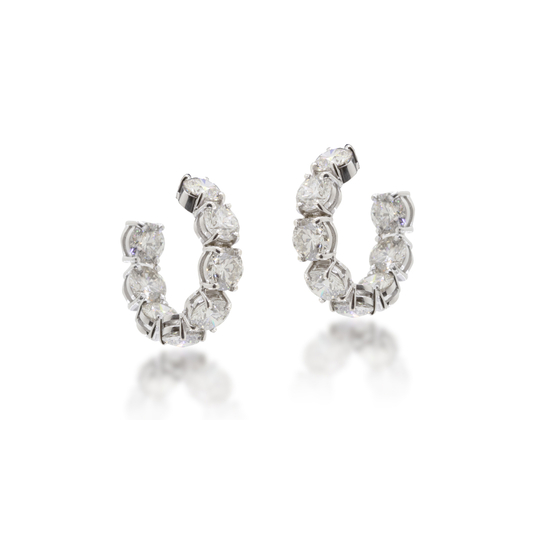 Argola Riviera 18 Brilhantes 50 Pts VSI/SI