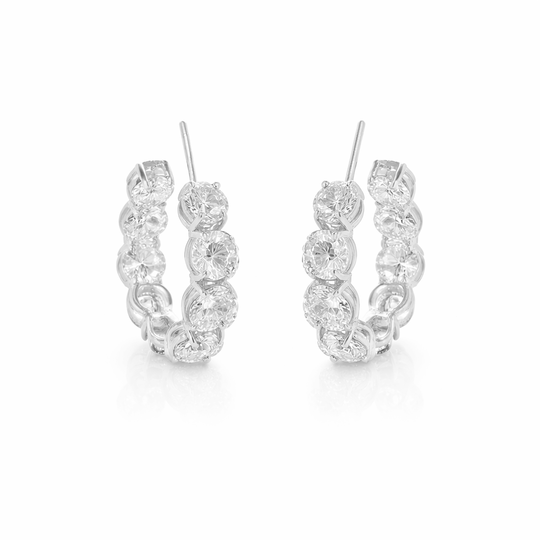 Argola Riviera 18 Brilhantes 50 Pts VSI/SI