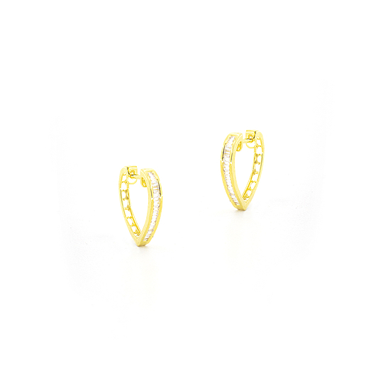 Argola Coração Baguetes