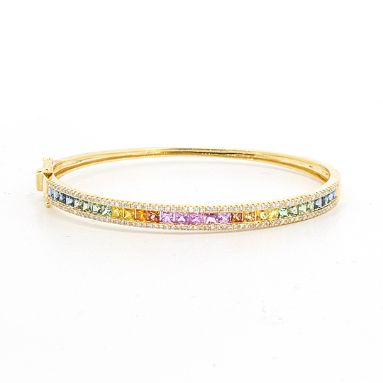 Pulseira Argola Safiras