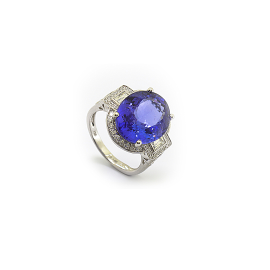 Anel Tanzanita Lateral