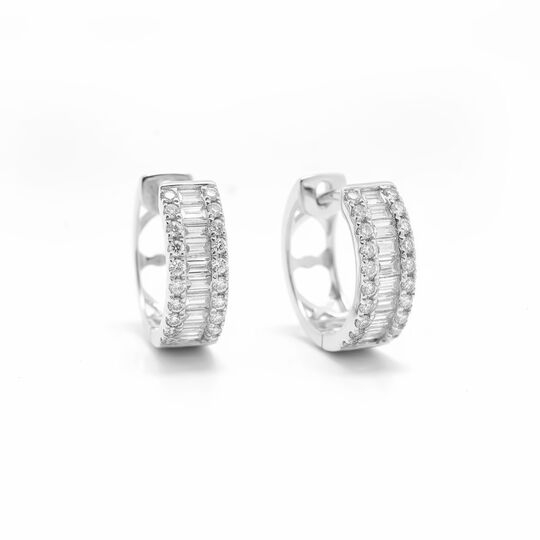 Argola Baguetes Branca