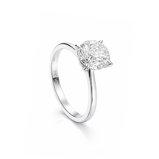 Anel Solitário Redondo