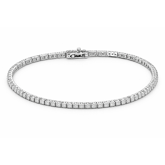 Pulseira Riviera com 73 Diamantes