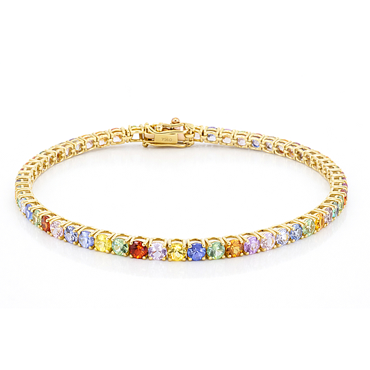 Pulseira Riviera com 57 Safiras