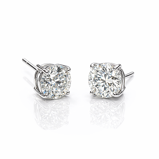 Brinco Solitário  2,50 ct cada