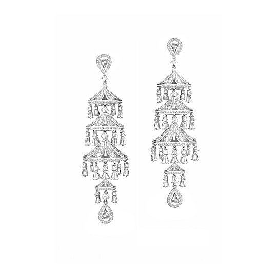 Brinco Candelabro Diamantes