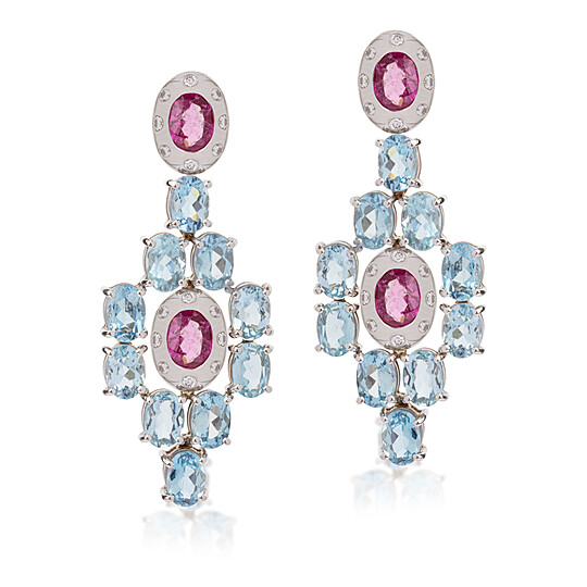 Brinco Bold Turmalina Rosa